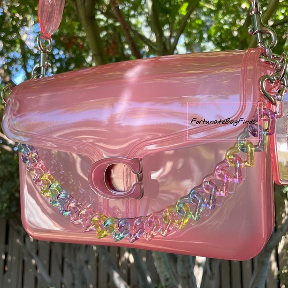 TRIPLE HEARTS Pastel Rainbow Jelly Resin Bag Strap Novelty Bag Strap Kawaii Y2K - Picture 4 of 14